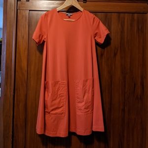 COS red a-line dress